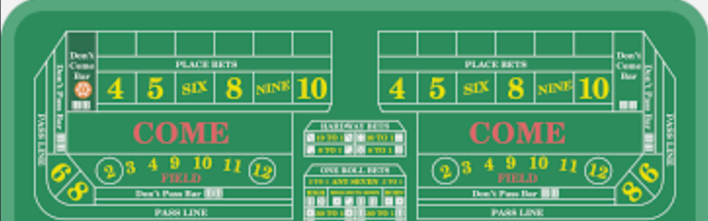 Craps table