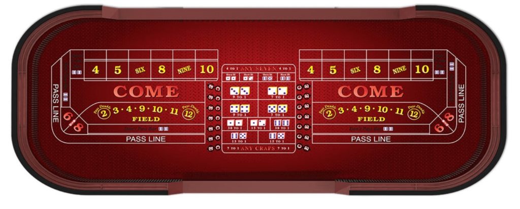 Craps table layout