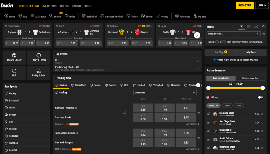 bwin website desktop